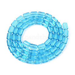 Stränge aus Jadeimitat und transparenten Glasperlen&nbsp;GLAA-N058-4x6mm-A01