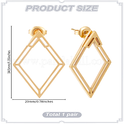 1 par de pendientes de acero inoxidable&nbsp;EJEW-LP0001-47