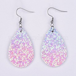 Orecchini pendenti in pelle&nbsp;EJEW-JE03217-07