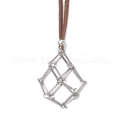 Collier cage porte-cristal&nbsp;NJEW-JN04587-03
