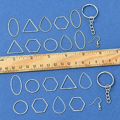 DIY Sechseck/Tropfen/Oval/Dreieck Messing Ohrhänger Schmuckherstellung Kits&nbsp;DIY-FS0007-62