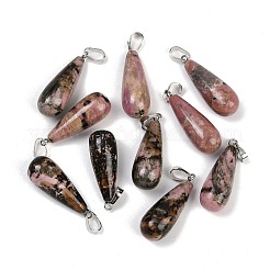 Pendentifs en rhodonite naturelle&nbsp;G-G804-A11