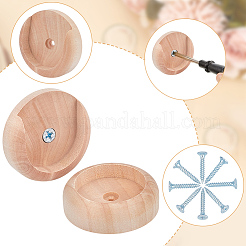 2 supporto per flangia per asta armadio in legno&nbsp;FIND-WH0139-854