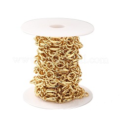 Anello in ottone placcato cremagliera e catene a maglie ovali e infinite&nbsp;CHC-I040-09G