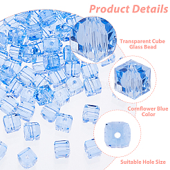 2 brins de perles de verre transparentes brins&nbsp;GLAA-HS0001-12C