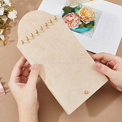 Desktop-MDF mit Samtstoff überzogen Halskette Organizer Displayständer mit Eisenhaken&nbsp;ODIS-WH0078-98