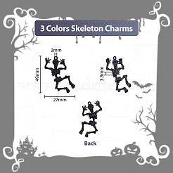 12 pz 3 colori pendenti in lega di Halloween&nbsp;FIND-DC0003-08