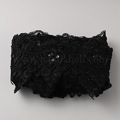 Ruban de dentelle de fleur de polyester&nbsp;OCOR-WH0105-218