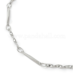 Braccialetti con catene a maglie intrecciate in acciaio inossidabile 304 per donna&nbsp;BJEW-JB11838