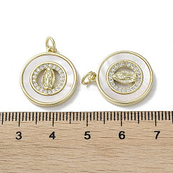 Pendentifs avec zircon cubiques à micro-pavés en laiton&nbsp;KK-G485-19E-G