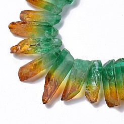 Brins de perles teintées en cristal de quartz naturel&nbsp;G-I345-02A