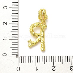 Placage en rack laiton micro pavé de zircone cubique breloques pendantes européennes&nbsp;KK-L210-015G-R