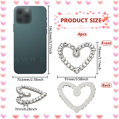 4 pz applique in feltro con perline artigianali&nbsp;PATC-FG0003-04