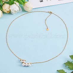 Collana pendente con perline di perle naturali&nbsp;JN1054A