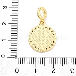 Europäische Anhänger aus Messing mit klarem Zirkonia&nbsp;KK-D325-28G-06