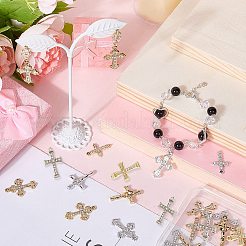32 pièces 8 styles pendentifs en alliage strass&nbsp;FIND-SC0016-43