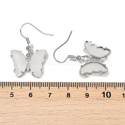 Orecchini pendenti in ottone con pietra mista naturale&nbsp;EJEW-M081-01P