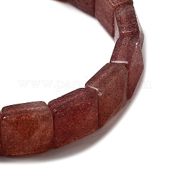 Natürliche Erdbeerquarzperlen Stretcharmbänder für Damen und Herren&nbsp;BJEW-C097-06-08
