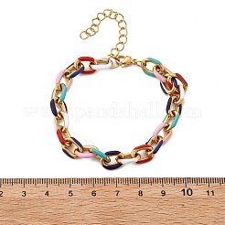 Bracelets à chaînes en acier inoxydable 304&nbsp;BJEW-P351-03G