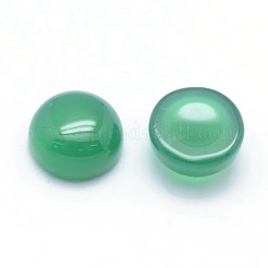 Cabochons d'agate onyx verte teints et chauffés naturellement&nbsp;G-P393-R05-10MM