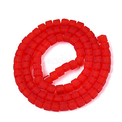 Fili di perle di vetro smerigliato trasparente&nbsp;GLAA-N072-01A-A07