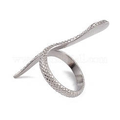Anello polsino aperto serpente in acciaio inossidabile 304 anti-appannamento&nbsp;RJEW-G285-25P