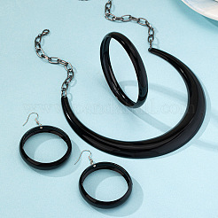 Collana in lega ad anello e orecchini pendenti e set di bracciali&nbsp;FS-WG0F4B5-01