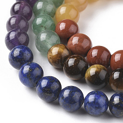 7 Chakra-Thema: Natürliche rote Regenbogen-Jaspis-&nbsp;G-F668-23-6mm