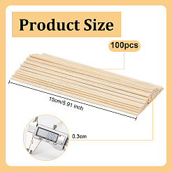 Bâtons de bambou ronds&nbsp;WOOD-WH0030-83A