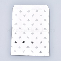 Umweltfreundliche Kraftpapiertüten mit Sternmuster&nbsp;AJEW-M207-G01-02