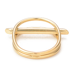 Ionenplattierung (IP) 304 Edelstahl Säulenbarren Fingerring für Frauen&nbsp;RJEW-I096-08G