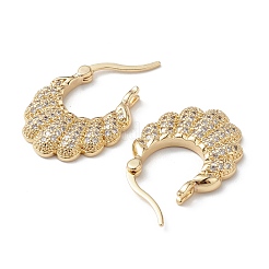 Aretes de aro con circonitas cúbicas transparentes&nbsp;EJEW-M216-09G