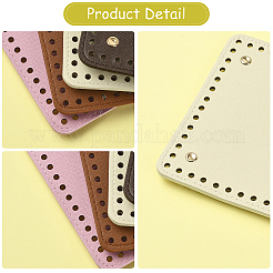 2 pezzo di fondo quadrato per borsa in similpelle PU&nbsp;DIY-FS0010-61A