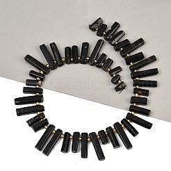 Natürliche schwarze Turmalin Perlen Stränge&nbsp;G-F829-A03-01