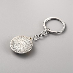 Porte-clés en verre&nbsp;KEYC-WH0024-18P-02