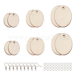 DIY-Sets zur Herstellung unfertiger Ohrringe aus Holzanhängern&nbsp;DIY-YS0001-17