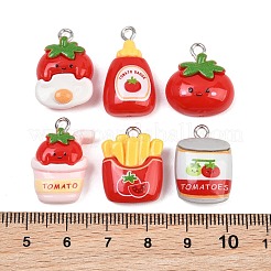 Pendentifs en résine opaque sur le thème de la tomate&nbsp;RE-CBA0E2-01