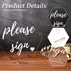 Benutzerdefinierte Hexagon-Acrylplatte&nbsp;DIY-WH0240-95