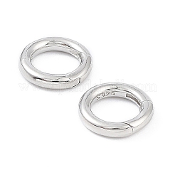 Anlaufschutz rhodinierte 925 Sterling Silber Federtorringe&nbsp;STER-K173-27P