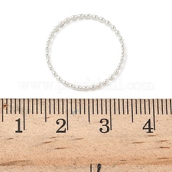 925 Sterlingsilber-Fingerring mit flachen Perlen für Damen&nbsp;RJEW-NH0002-01B-S