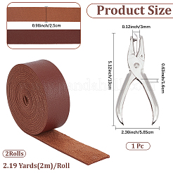 2 rotolo di nastro in pelle PU&nbsp;DIY-CL0002-64