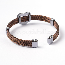 Manschettenarmreifen aus 304 Edelstahl&nbsp;BJEW-L599-28