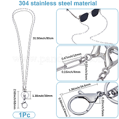 Cadenas para tarjetas de identificación de acero inoxidable 304&nbsp;HJEW-SC00206