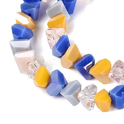 Brins de perles de verre électroplaquées de styles variés&nbsp;EGLA-Q135-03A-C05