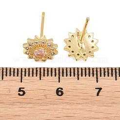Orecchini da donna in ottone con micro pavé di zirconi cubici&nbsp;KK-A305-04G