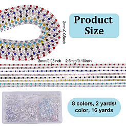 16 Yards 8 Farben Eisen Strass Cup Ketten&nbsp;CH-NB0001-03