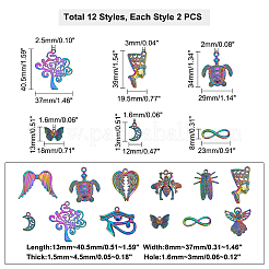 24 stücke 12 stil plattierte legierung anhänger&nbsp;PALLOY-PH0001-85