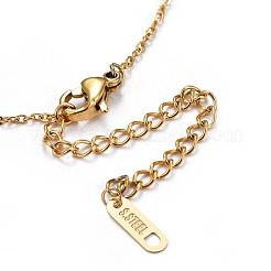 304 Edelstahl-Kabelketten Lasso-Halsketten&nbsp;NJEW-F267-17G