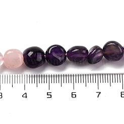 Natürliche Rosenquarz & Amethyst Perlenstränge&nbsp;G-L610-B16-01