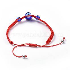 Verstellbare geflochtene Perlenarmbänder aus Nylonfaden&nbsp;BJEW-JB04459-02